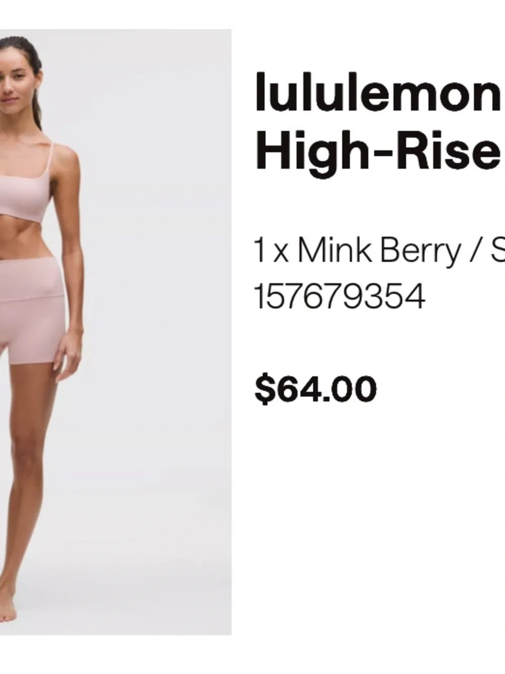 lululemon biker shorts in  Mink Berry size 6